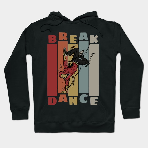 Breakdance Retro Hoodie by ninarts